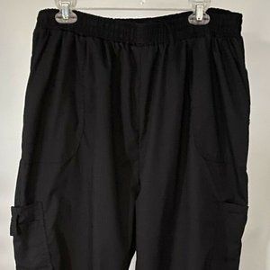 Denice Women's Black Cargo Scrub Pants Size S
